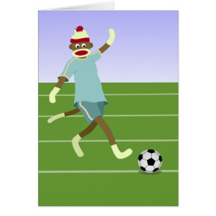 Sock Monkey Soccer Player