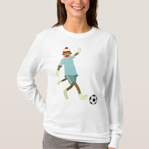 Sock Monkey Soccer Player T-shirt