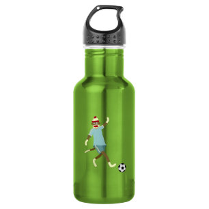 Sock Monkey Soccer Player Waterfles