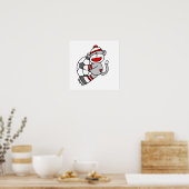 Sock Monkey Soccer T shirten en cadeaus Poster (Keuken)