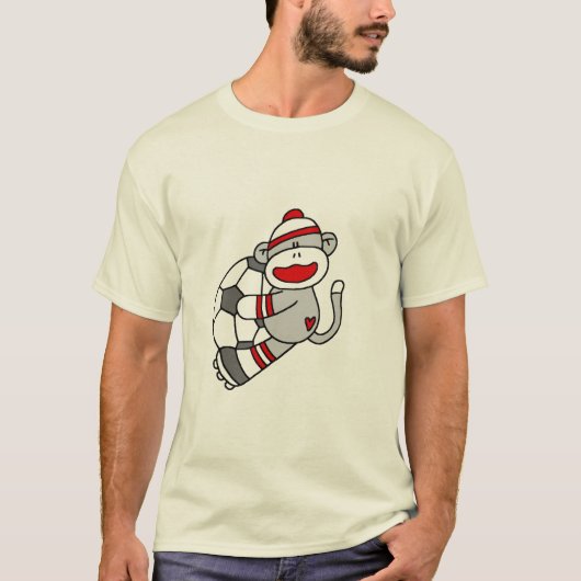 Sock Monkey Soccer Tshirts et cadeaux (Devant)