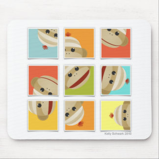 Sock Monkey Socks Blocks Mousepad Kelly Schwark Muismat