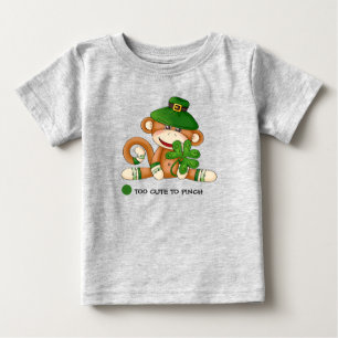 Sock Monkey St.Patrick's Day Baby T-Shirts