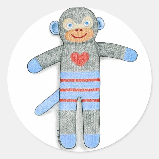 Sock Monkey Sticker (Voorkant)