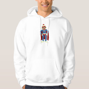 Sock Monkey Superheld Hoodie