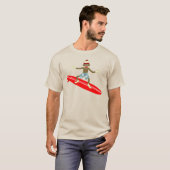 Sock Monkey Surfer T-shirt (Voorkant volledig)
