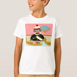 Sock Monkey Sushi T-shirt