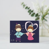 Sock Monkey Tanabata-Briefkaart Briefkaart (Staand voorkant)