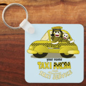 Sock Monkey Taxi mama Sleutelhanger (Voorkant)
