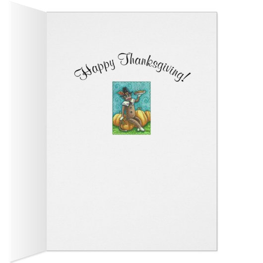 SOCK MONKEY THANKSGIVING GREETING CARD Verse (Intérieur (Droit))