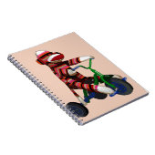 Sock Monkey Tricycle Notitieboek (Rechterzijde)