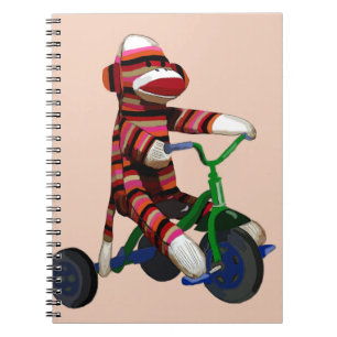 Sock Monkey Tricycle Notitieboek