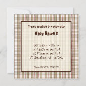 Sock Monkey, Uitnodiging voor verjaardagsfeestje (Achterkant)