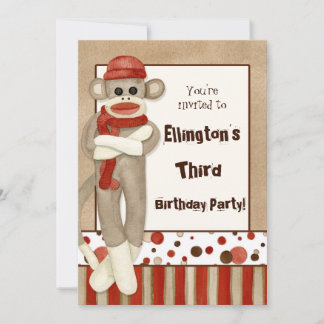 Sock Monkey, Uitnodiging voor verjaardagsfeestje