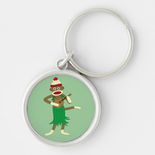 Sock Monkey Ukulele Sleutelhanger (Voorkant)
