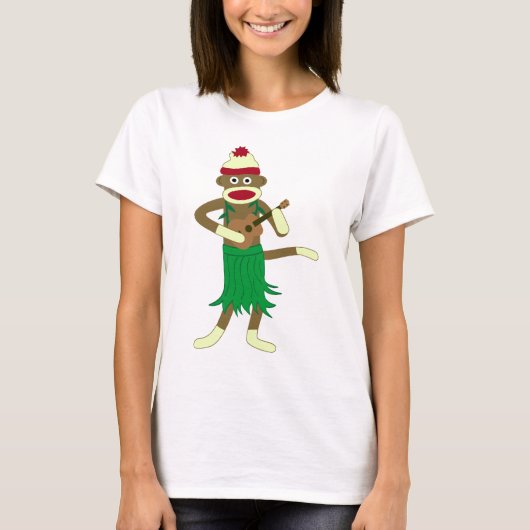Sock Monkey Ukulele T-shirt (Voorkant)