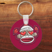 Sock Monkey Valentijn Merchandise Sleutelhanger (Voorkant)