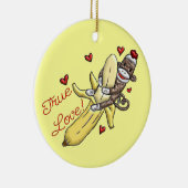 Sock Monkey Valentine ornement Affichette de porte (Droite)