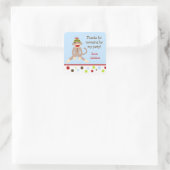 Sock Monkey Verjaardagsfeest Voorkeur Stickers lab (Tas)