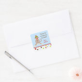 Sock Monkey Verjaardagsfeest Voorkeur Stickers lab (Envelop)