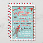 Sock Monkey verjaardagsfeestje Poster Kaart (Voorkant / Achterkant)