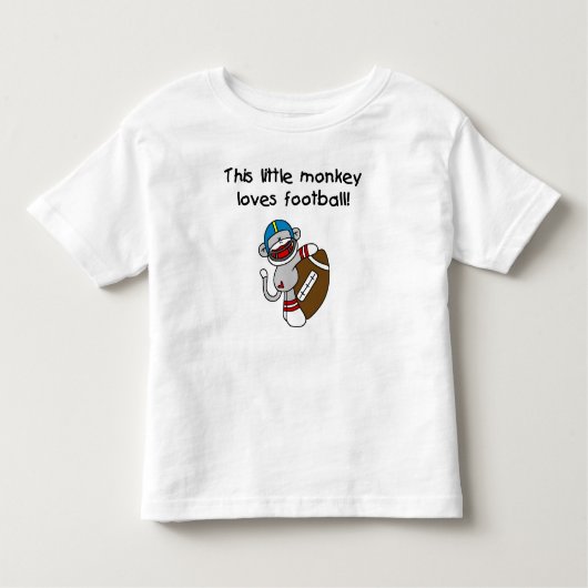 Sock Monkey verliest Football Kinder Shirts (Voorkant)