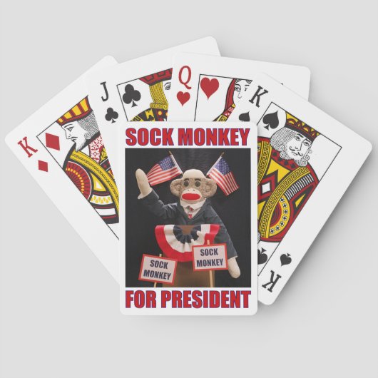 Sock Monkey voor President Pokerkaarten (Achterkant)