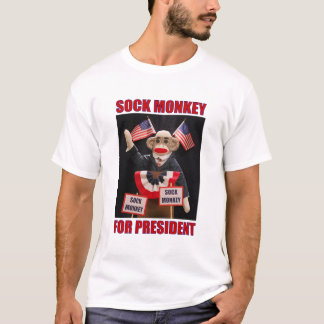 Sock Monkey voor President T-shirt