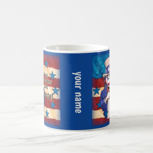 Sock Monkey Vote mug (Centre)