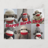 Sock Monkeys Bonne carte d'anniversaire (Devant)