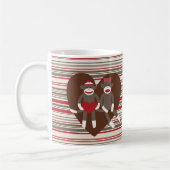 Sock Monkeys in Love Valentijnsdag Heart Gifts Koffiemok (Links)