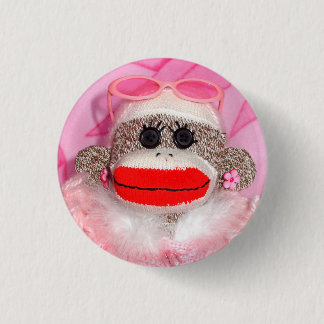 Sock Monkeys voor de Cure Lorraine Pin Ronde Button 3,2 Cm