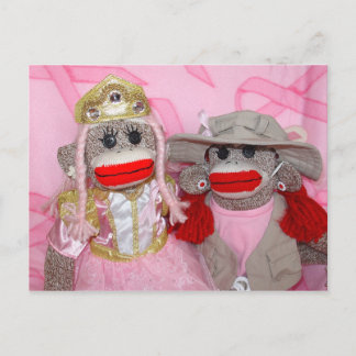 Sock Monkeys voor het Cure Two Friends Briefkaart