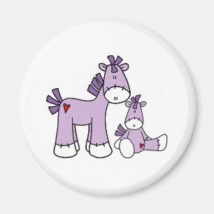 Sock Ponies Pink Magneet