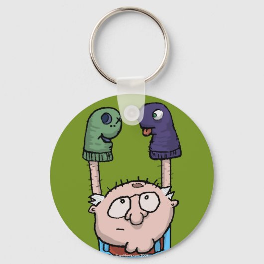 Sock Puppet-complot Sleutelhanger (Voorkant)