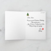 Sock Singe Noël Carte d'anniversaire pour enfant (Intérieur)