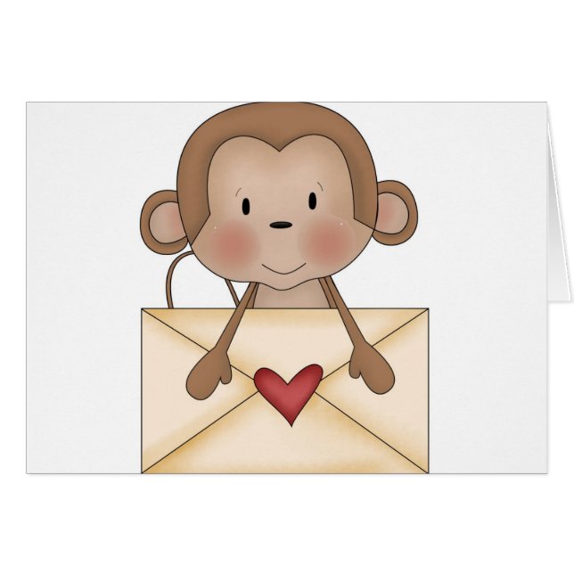 Sockaap met liefdesbrief (Voorkant Horizontaal)