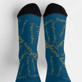 Socken mit goldener Schrift Happy Everything Sokken
