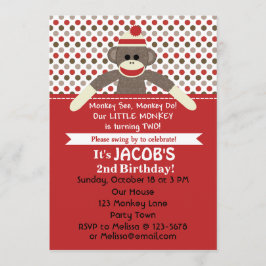 Socket Monkey 2e verjaardag: Uitnodiging - pas aan