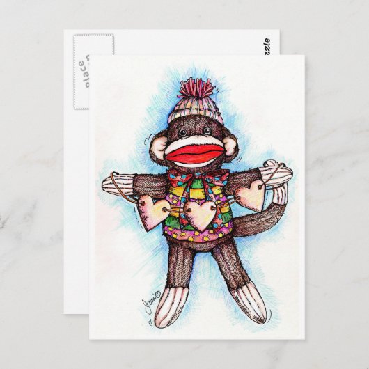 Socket Monkey - apenbedrijf Briefkaart (Voorkant / Achterkant)