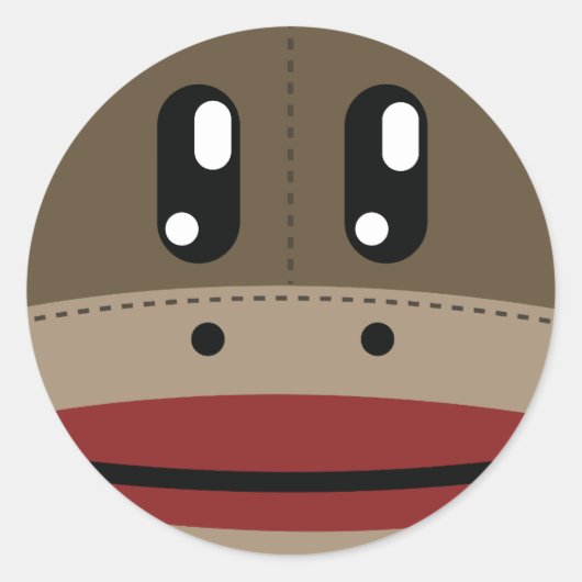Socket Monkey Face Producten Ronde Sticker (Voorkant)