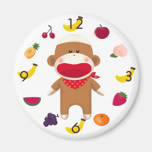 Socket Monkey Fruit Basket Magnet Magneet