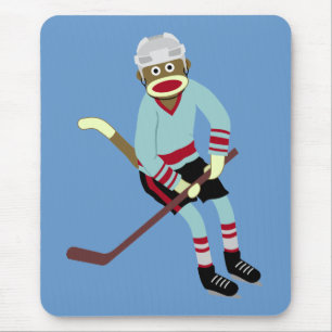 Socket Monkey Hockey Player Muismat