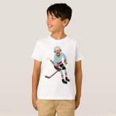 Socket Monkey Hockey Player T-shirt (Voorkant volledig)