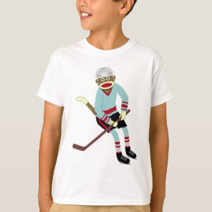 Socket Monkey Hockey Player T-shirt
