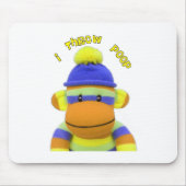 Socket Monkey "I Throw Poop" design-Schattig Muismat (Voorkant)
