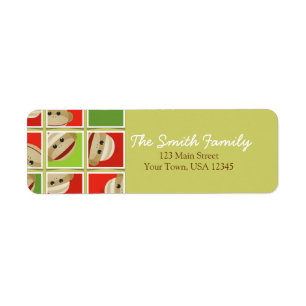 Socket Monkey-kerstklokken Return-adres Etiket