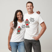 Socket Monkey "Mensen smijten als kippen"-ontwerp T-shirt (Unisex)