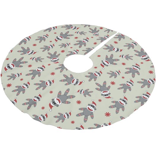 Socket Monkey met kerstmis met kerstmis met kerstm Kerstboom Rok (Gekanteld)