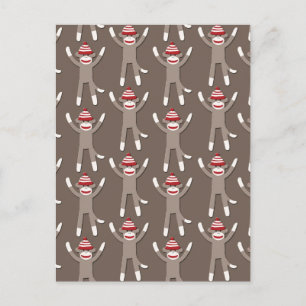 Socket Monkey Print Briefkaart